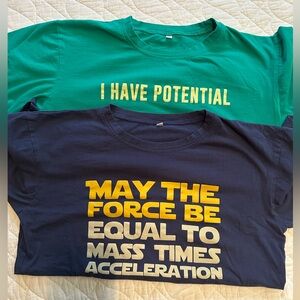 EUC Fun Science Tees, Two Adult Mediums